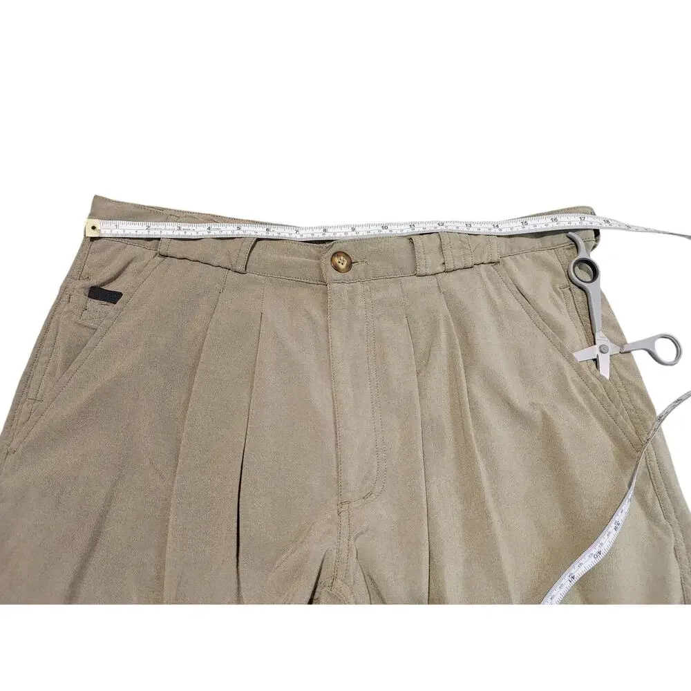 The North Face Outdoor Trail Performance Chino Shorts Pleated Beige Mens Medium